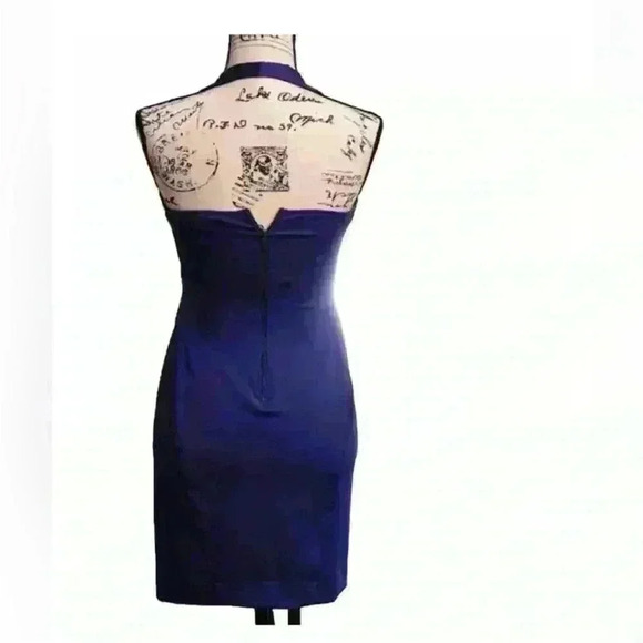 NWOT French Connection RITA Halter Knit Bodycon Cocktail Minidress Size 6 Blue - Picture 12 of 14